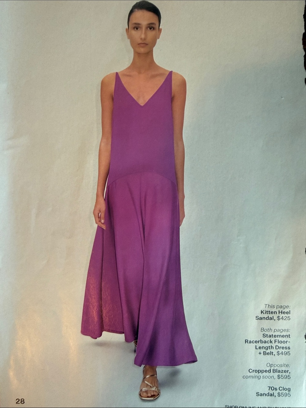 ME+EM 2 Statement Racerback Maxi Dress + Belt Tie Deep Orchid Floor Length